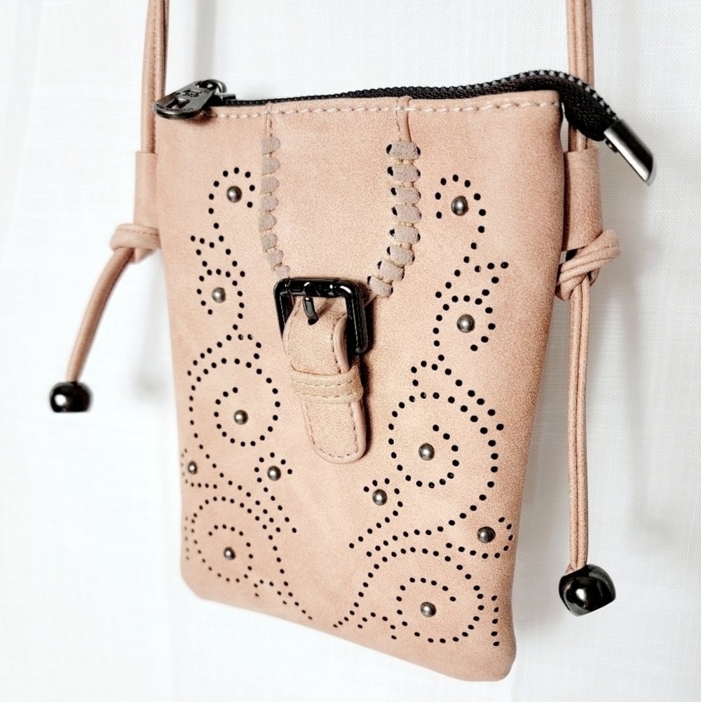 American Bling Western Pink Crossbody Phone Pocket Bag